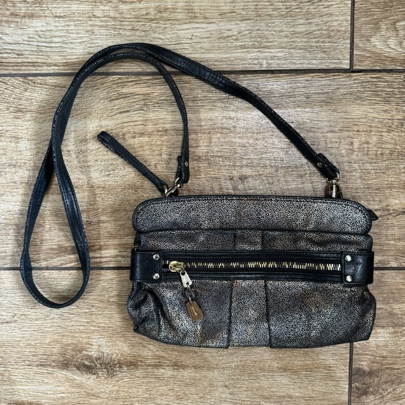 See By Chloe Suede Minaudiere Metallic Leather bag Crossbody Clutch Purse - Picture 15 of 15